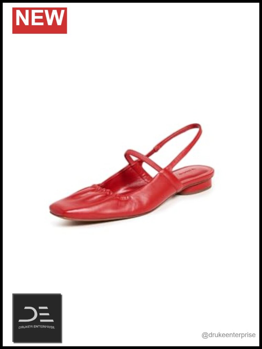 Vince Venice Flats | Slingback Flats | Padded Leather Footbed | Ruched Toe